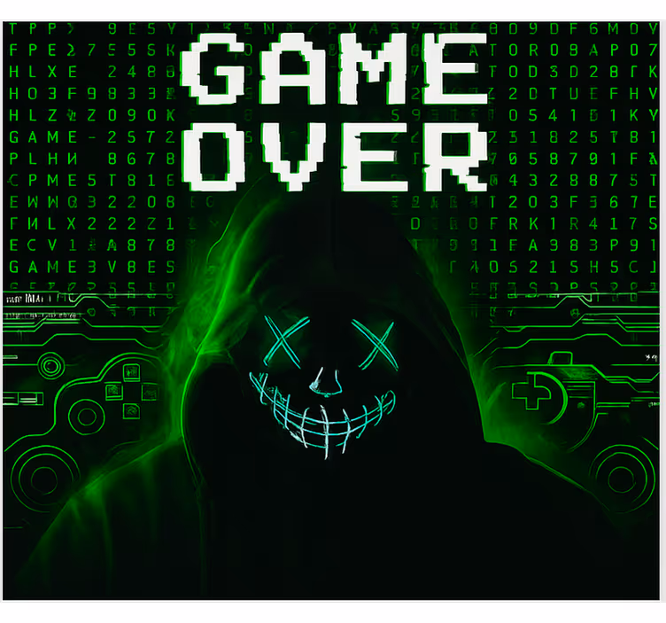 Kaukėtas nulaužtas game over Roletai moksiukas - „Tenstickers“