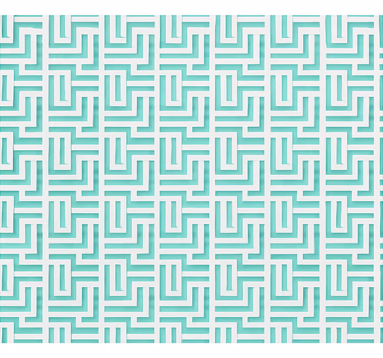 Mėlynų geometrinių kvadratų efektas Roletai valgomasis - „Tenstickers“