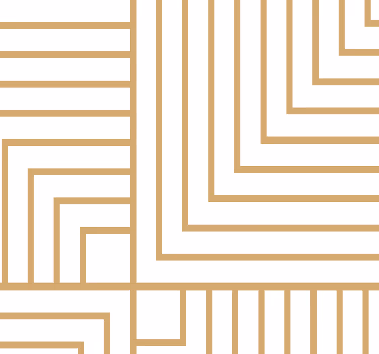 Roletai valgomasis balta ir auksinė geometrinė forma - „Tenstickers“