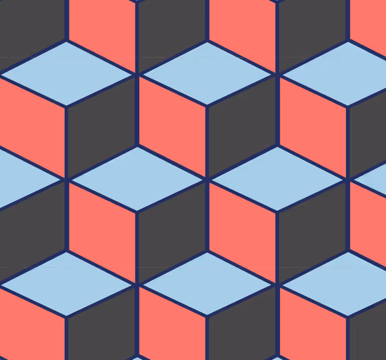 Roletai valgomasis geometriniai kvadratai 3d - „Tenstickers“