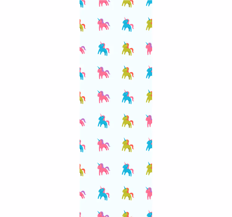 Roletai vaikų kambariui su vienaragiais ant mėlyno fono - „Tenstickers“