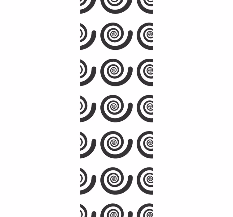 Roletai vaikų kambariui juodai balta hipnotinė spirale - „Tenstickers“