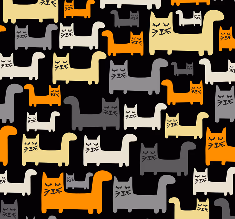 Roletai vaikų kambariui pilki katinai - „Tenstickers“