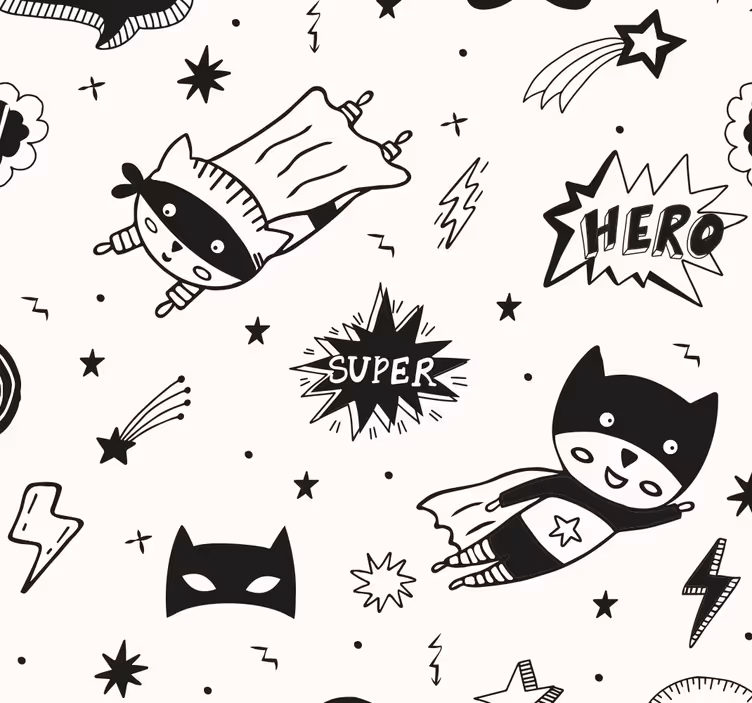 Roletai vaikų kambariui su superherojų komiksų raštais - „Tenstickers“