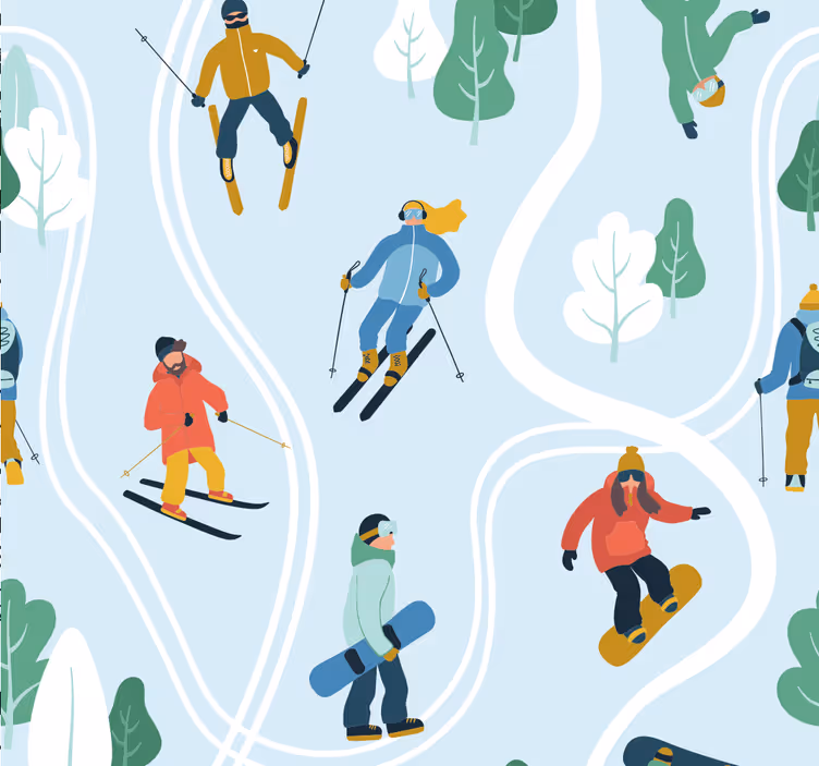 Roletai paaugliškas mėlyna slidinėjimo sportas - „Tenstickers“