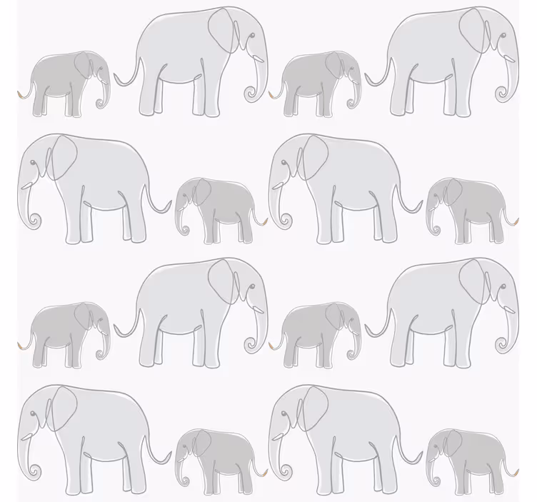 Roletai pilka minimalistiniai drambliai - „Tenstickers“