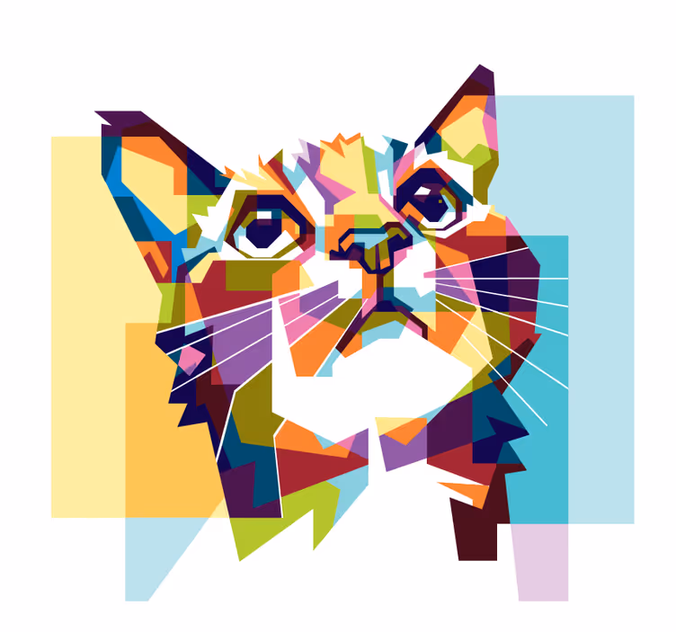 Roletai svetainė spalvoti katinai - „Tenstickers“