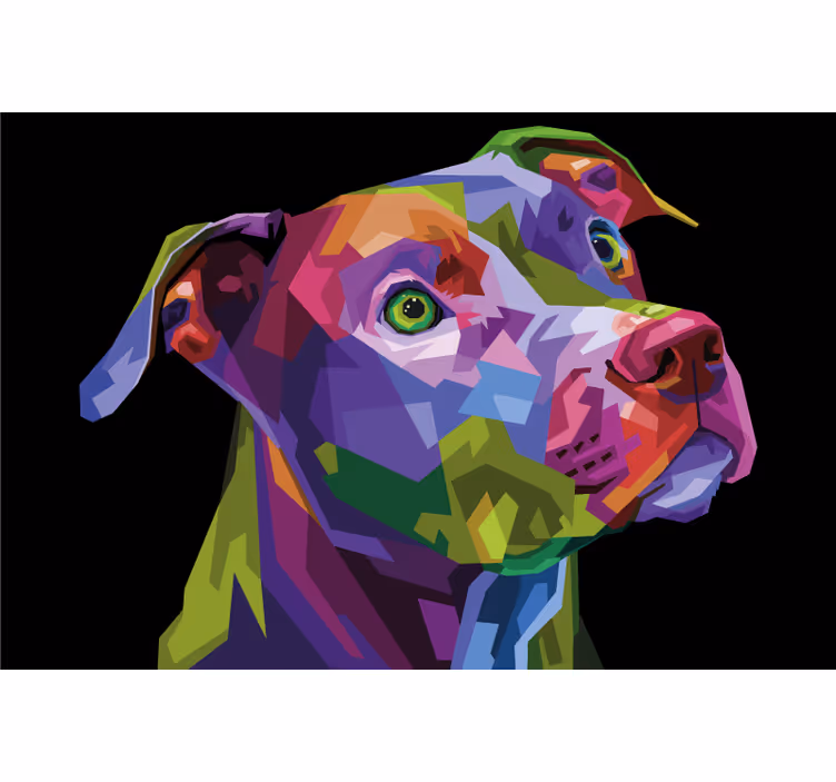 Roletai svetainė šiuolaikinis daugiakolorinis pitbullas - „Tenstickers“