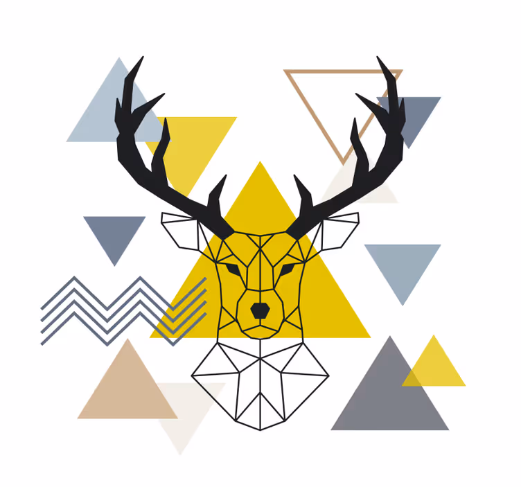 Roletai svetainė geometrinis elnias - „Tenstickers“