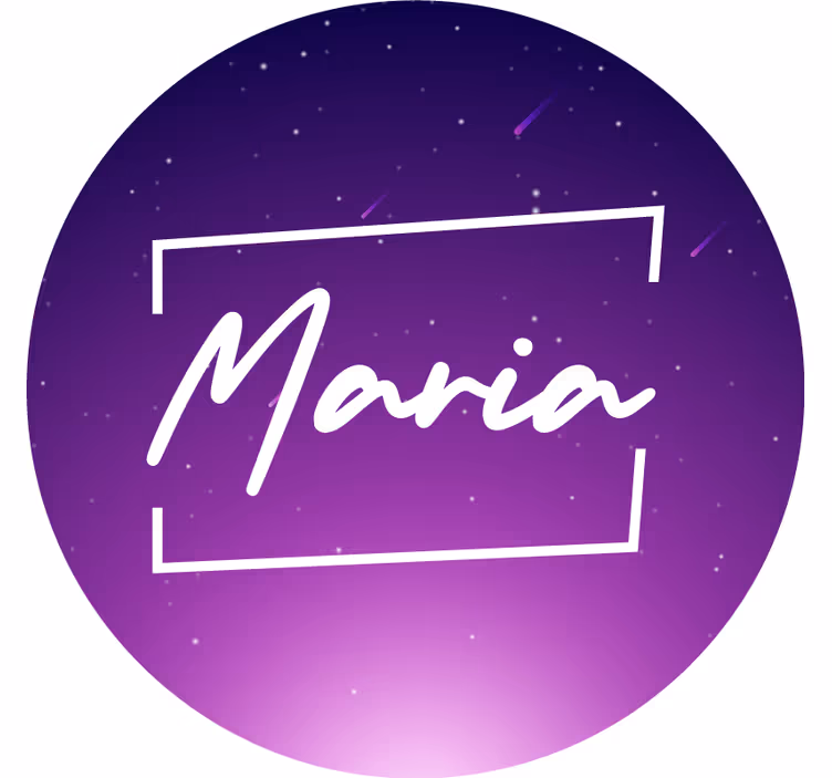 Roletai violetinė purpurinė galaktika su vardu - „Tenstickers“