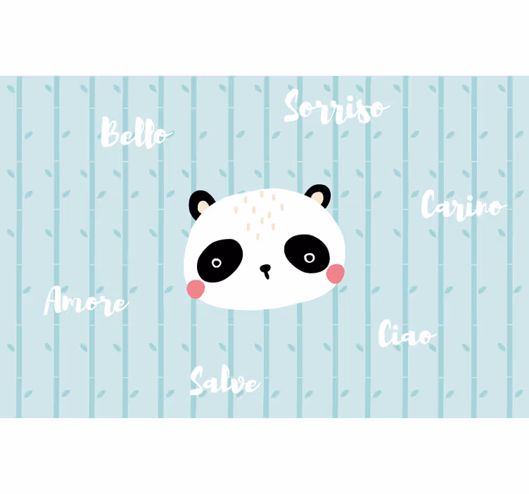 Roletai mėlyna panda debesyse - „Tenstickers“