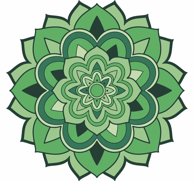 Roletai žalias žalias mandalas - „Tenstickers“
