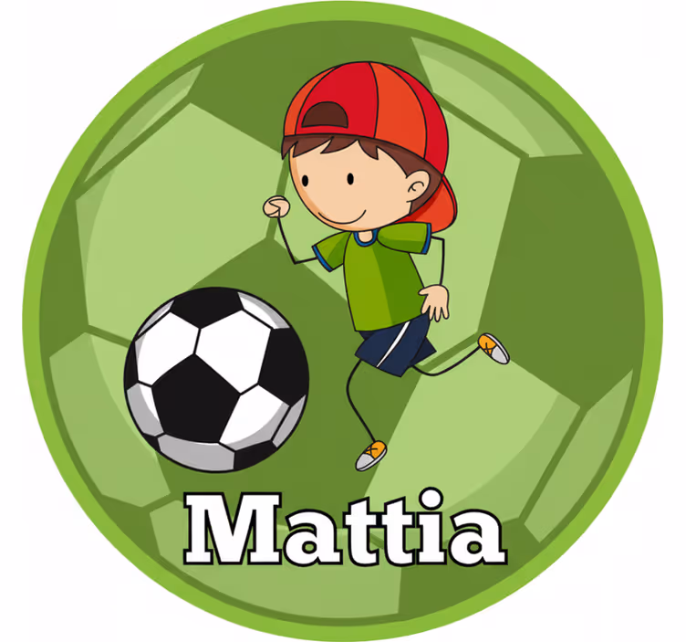 Roletai žalias futbolo dizainas su individualiu vardu - „Tenstickers“