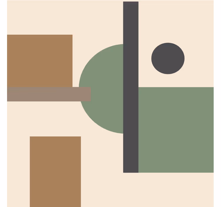 Roletai svetainė natūralių spalvų geometrinė menas - „Tenstickers“