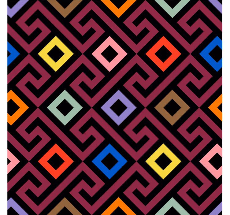 Roletai svetainė spalvingas geometrinis labirintas - „Tenstickers“
