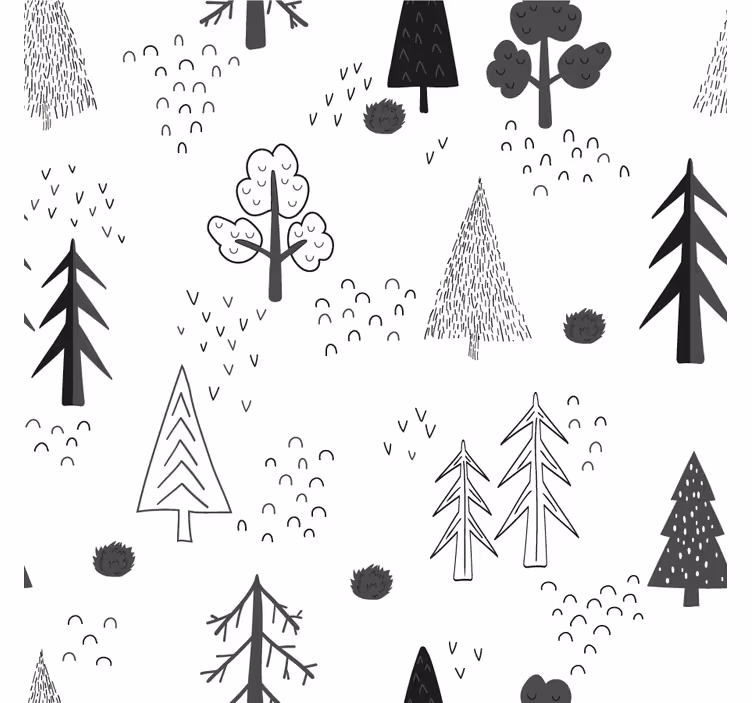 Roletai svetainė baltų minimalistiškų medžių stiliumi - „Tenstickers“