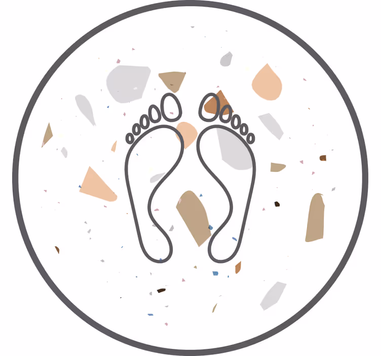 Roletai baltas terrazzo pėdsakai - „Tenstickers“