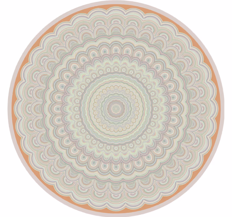 Roletai smėlio spalvos apvalia smėlio mandala - „Tenstickers“