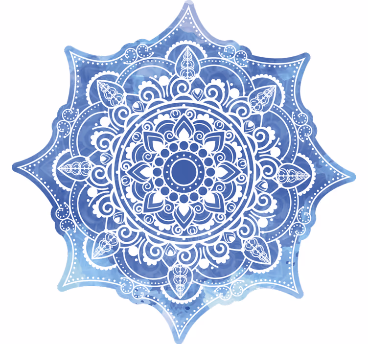 Roletai miegamajam aquarella mėlyna mandala - „Tenstickers“