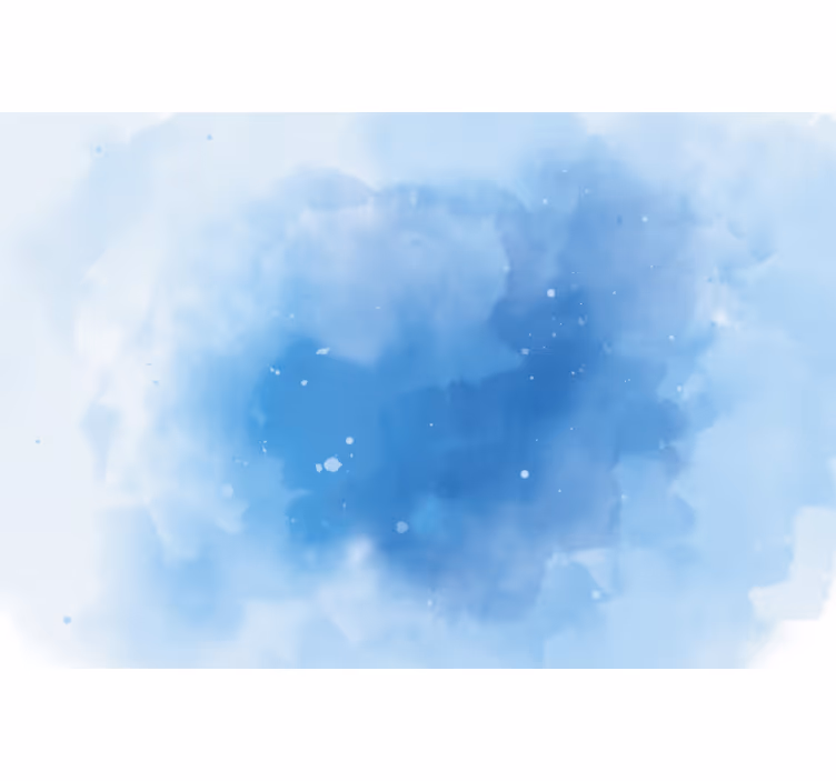 Roletai miegamajam minimalistiniu mėlynu akvarele - „Tenstickers“