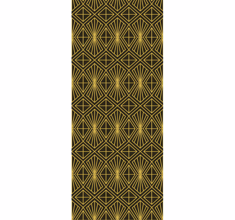 Roletai vintažinis geometrinis art deco raštas auksu - „Tenstickers“