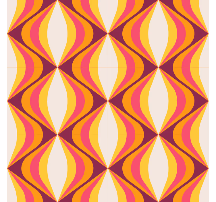 Roletai vintažinis retro oranžinė banga - „Tenstickers“