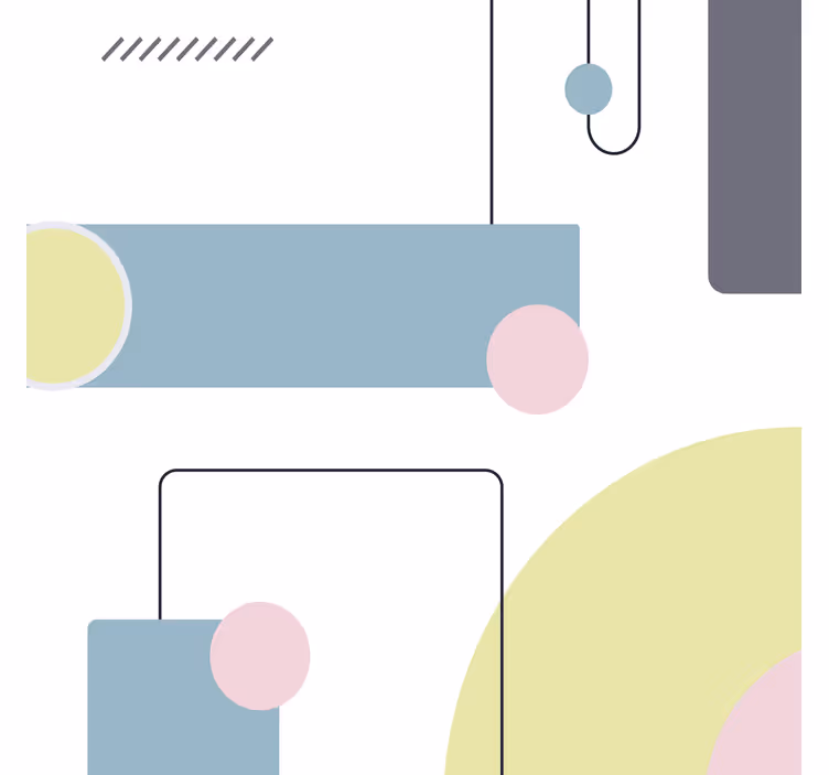Roletai svetainė su pasteliniais geometriniais raštais - „Tenstickers“