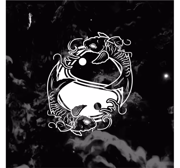 Roletai svetainė yin yang pusiausvyros žuvis - „Tenstickers“