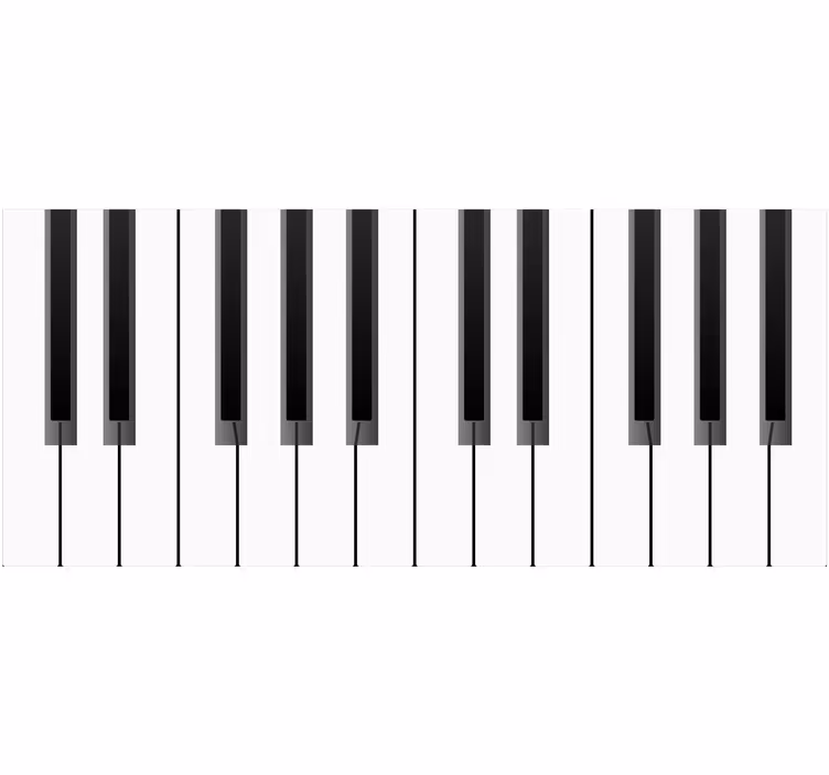 Roletai baltas didelis pianinas - „Tenstickers“