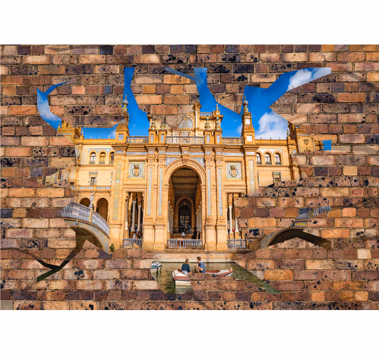 Roletai miegamajam su 3d plytų efekto vaizdais sevilla - „Tenstickers“
