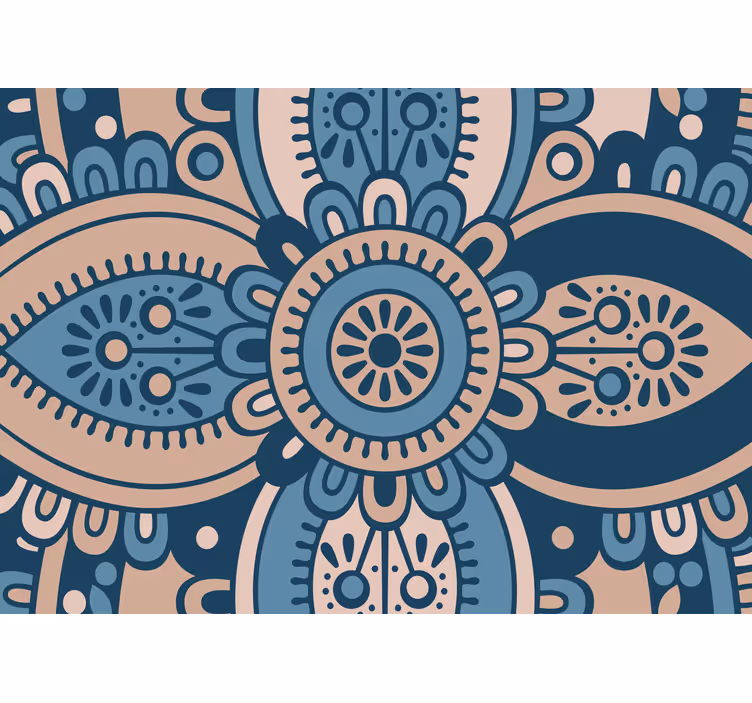Roletai miegamajam mėlyna gėlių mandala - „Tenstickers“