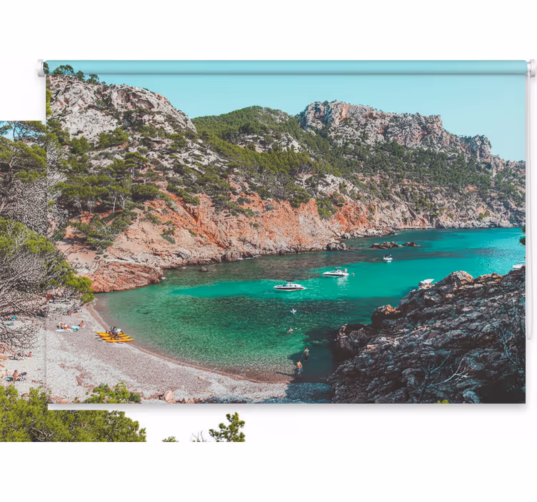 Roletai miegamajam gražus paplūdimys su akmenimis mallorca - „Tenstickers“