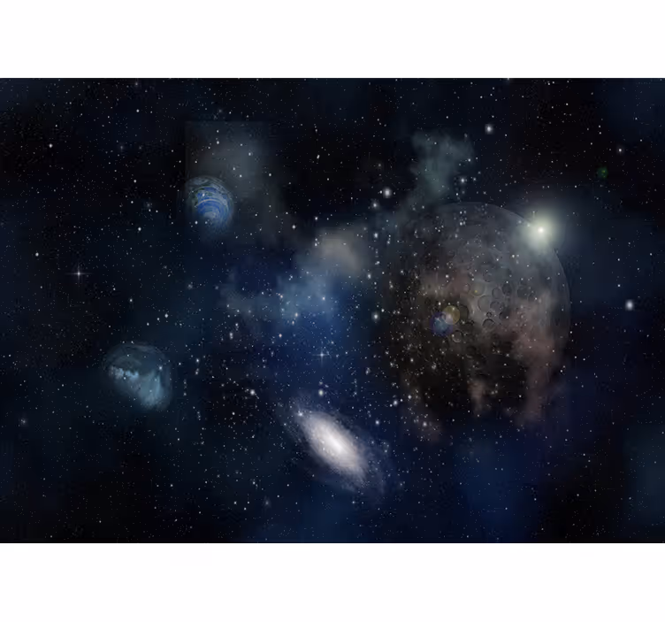 Roletai miegamajam gražus kosmoso ir planetų vaizdas - „Tenstickers“