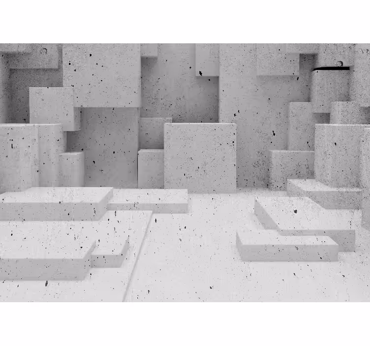 Roletai baltas 3d betono formos - „Tenstickers“