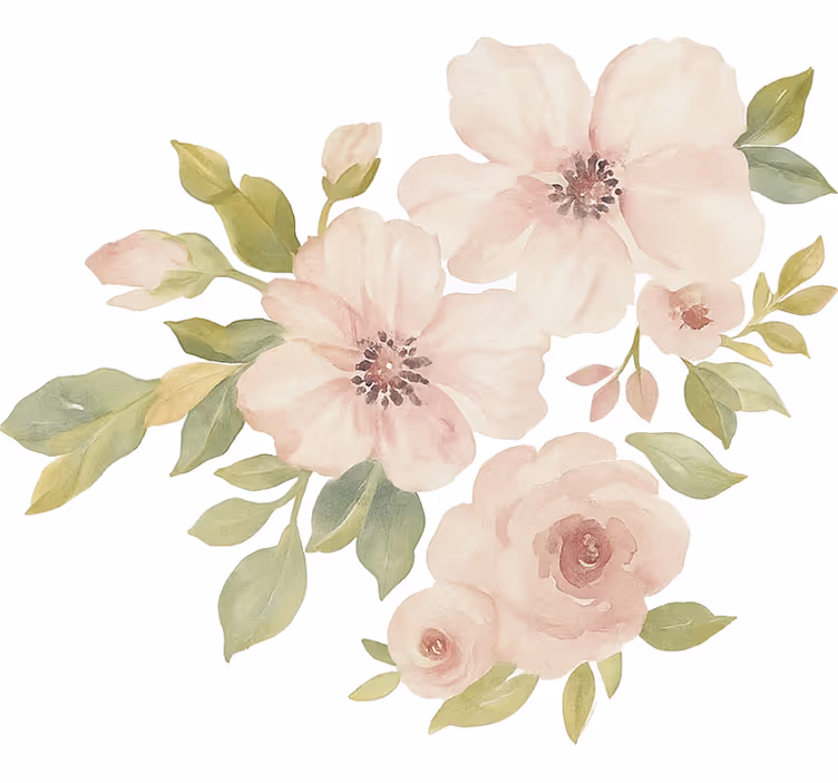 Roletai baltas magnolija akvarele - „Tenstickers“