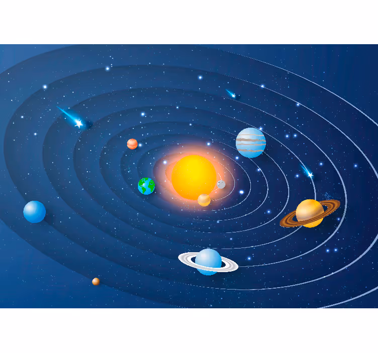 Roletai vaikų kambariui saulės sistemos planetos - „Tenstickers“