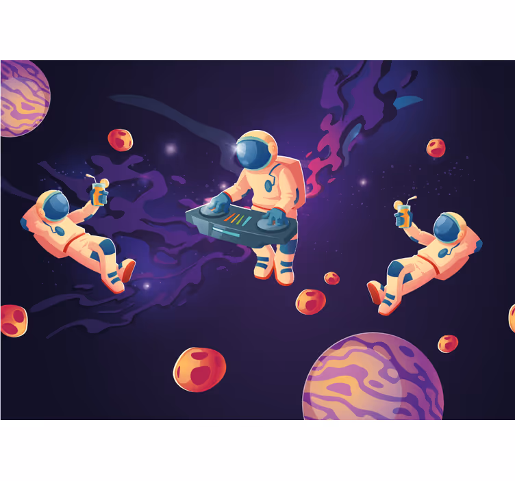 Roletai vaikų kambariui su animaciniais astronautais - „Tenstickers“