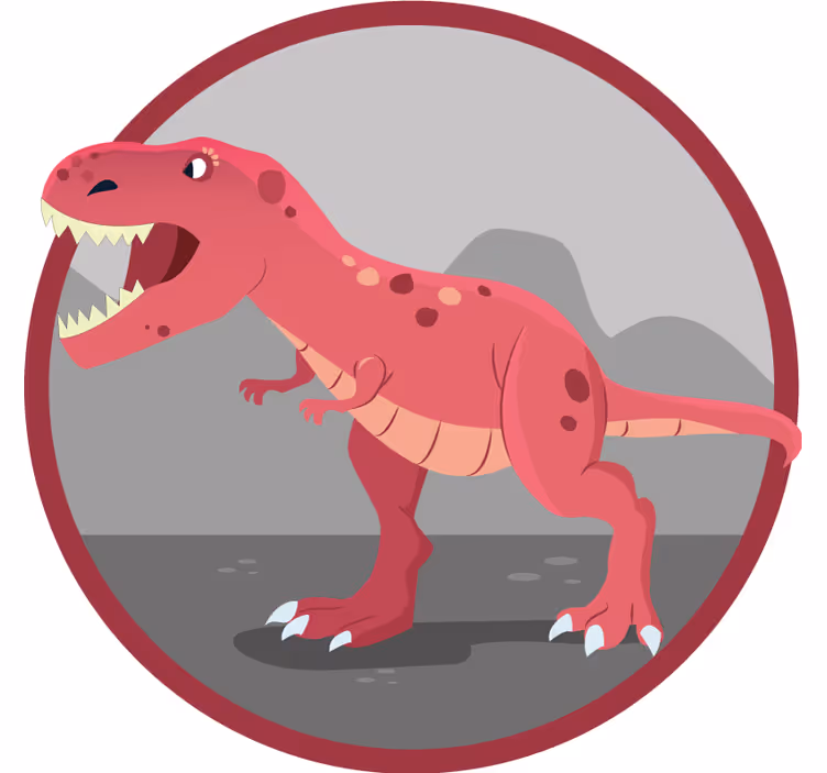 Roletai vaikų kambariui su t-rex iliustracija - „Tenstickers“