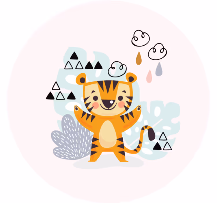 Roletai vaikų kambariui tigro piešinys - „Tenstickers“