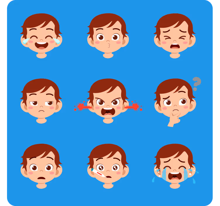 Roletai vaikų kambariui vaikų emocijos - „Tenstickers“