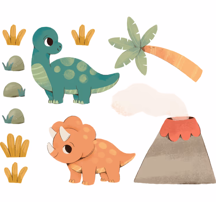 Roletai vaikų kambariui su dinozaurais akvarele - „Tenstickers“