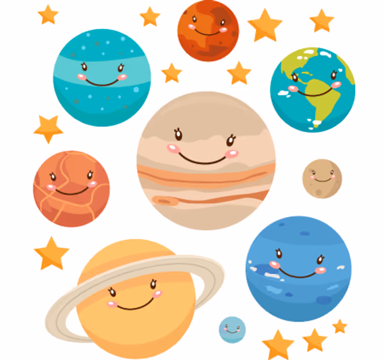 Roletai vaikų kambariui planetų sistema - „Tenstickers“