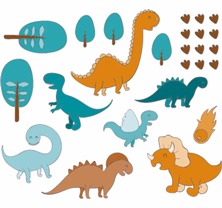 Roletai vaikų kambariui dinozaurų tema - „Tenstickers“