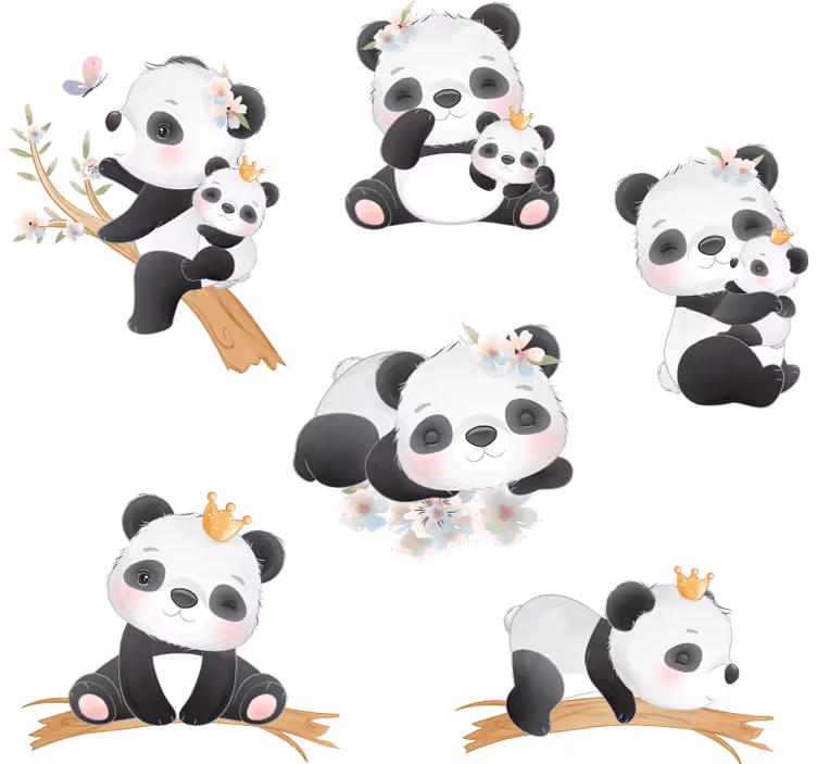 Roletai vaikų kambariui panda gyvenimas - „Tenstickers“