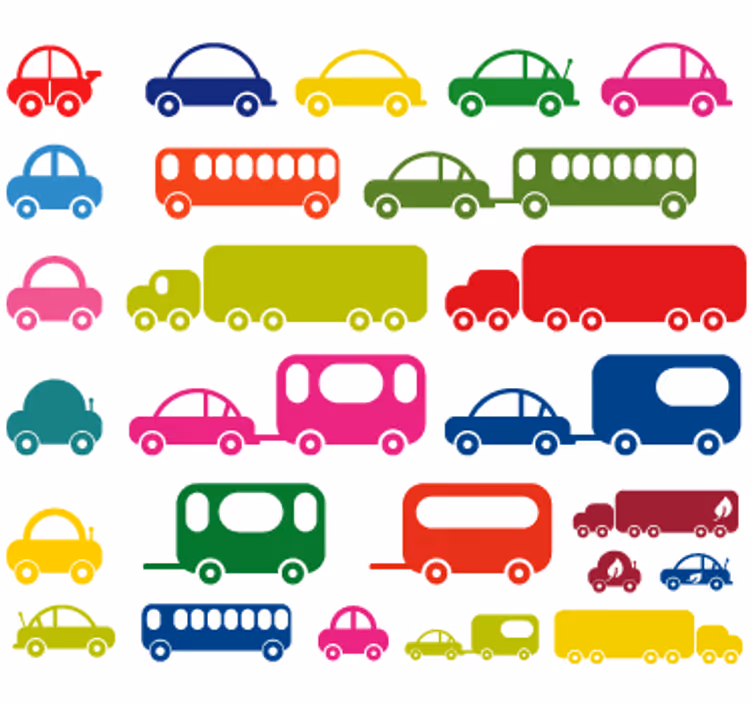 Roletai vaikų kambariui transporto priemonių kolekcija - „Tenstickers“