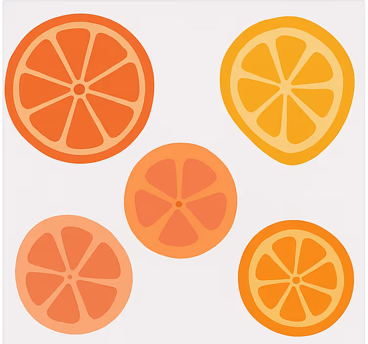 Roletai vaisiai ir daržovės citrusiniai vaisiai - „Tenstickers“