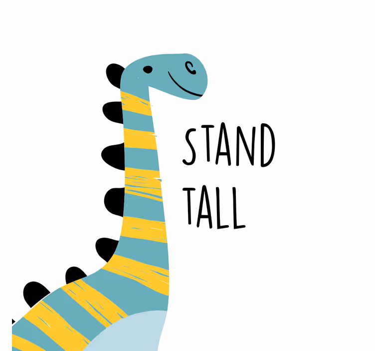Roletai vaikų kambariui Šiaurės dinozaurai stovi aukštai - „Tenstickers“