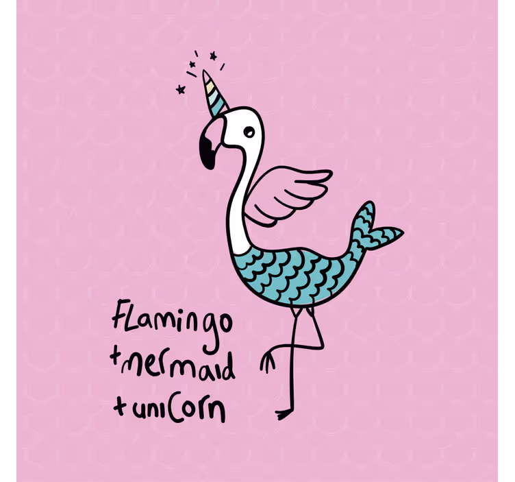 Roletai vaikų kambariui su mielu flamingo piešiniu - „Tenstickers“