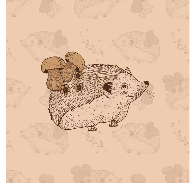 Roletai vaiku kambariui su mielu ežiuku ir grybais - „Tenstickers“