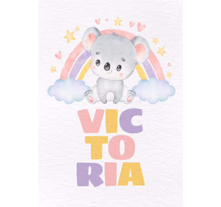 Roletai vaikų kambariui koala ir vaivorykštė - „Tenstickers“